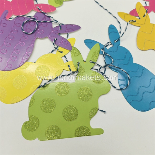 Happy Easter Bunny glitter Banner